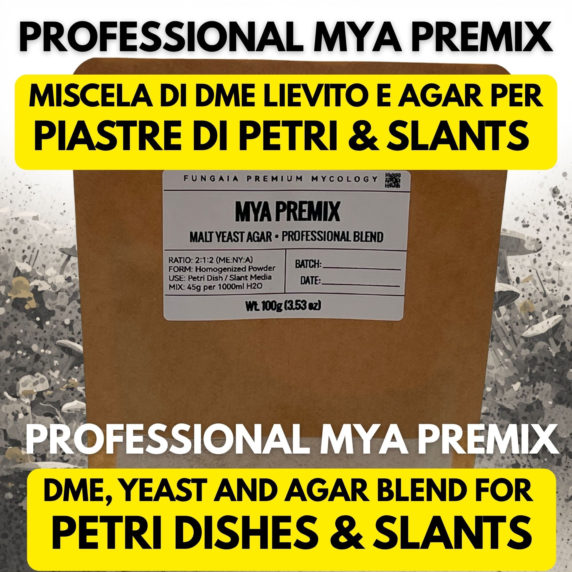 MYA Agar Premix 100g Malt Yeast Mycology Media Petri Dish Slant Lab Mushroom Culture