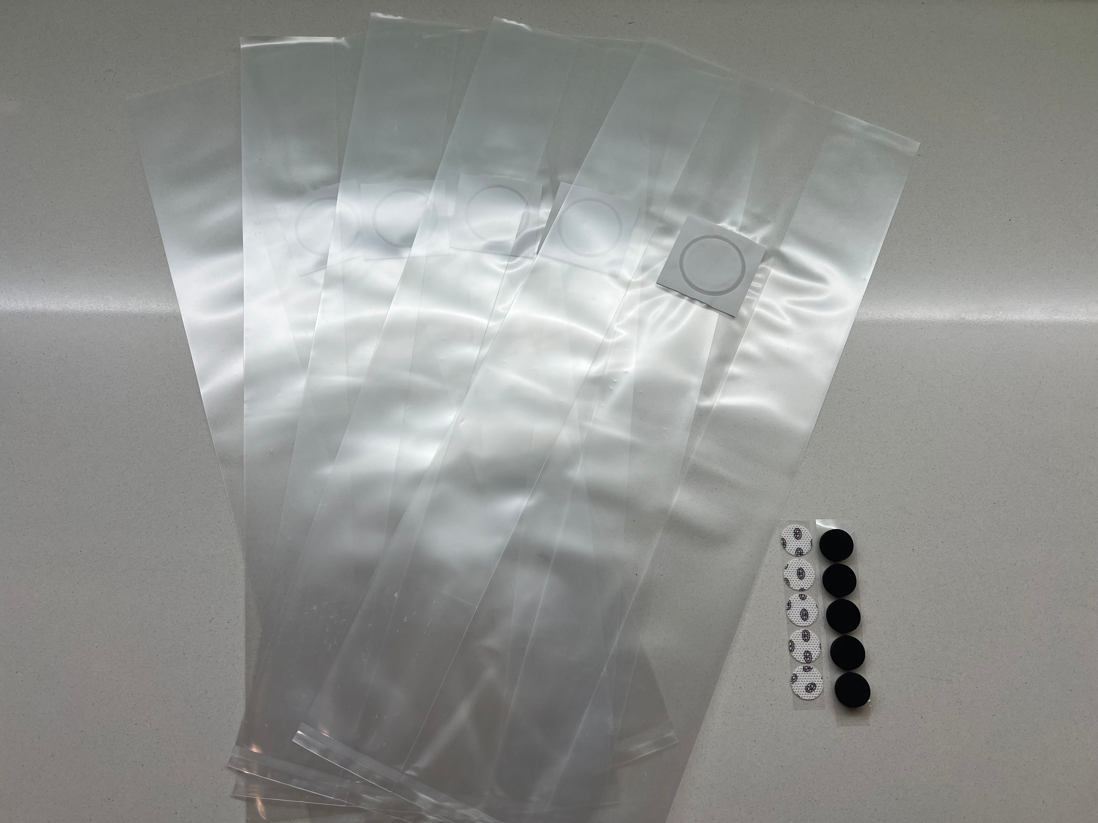 Mushroom Mycology Starter Kit 5 XL Grow Bags + 5 Injection Ports + 5 Filter Patches | Italy