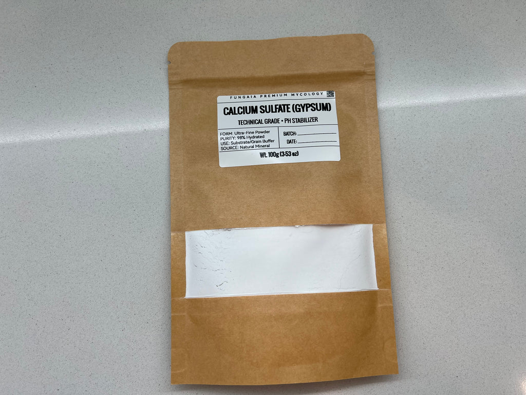 Gypsum Mycology 100g Calcium Sulfate Mushroom Substrate Amendment Grain Spawn pH Buffer Professional