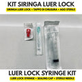 Luer lock syringe kit with sealing cap for mycology